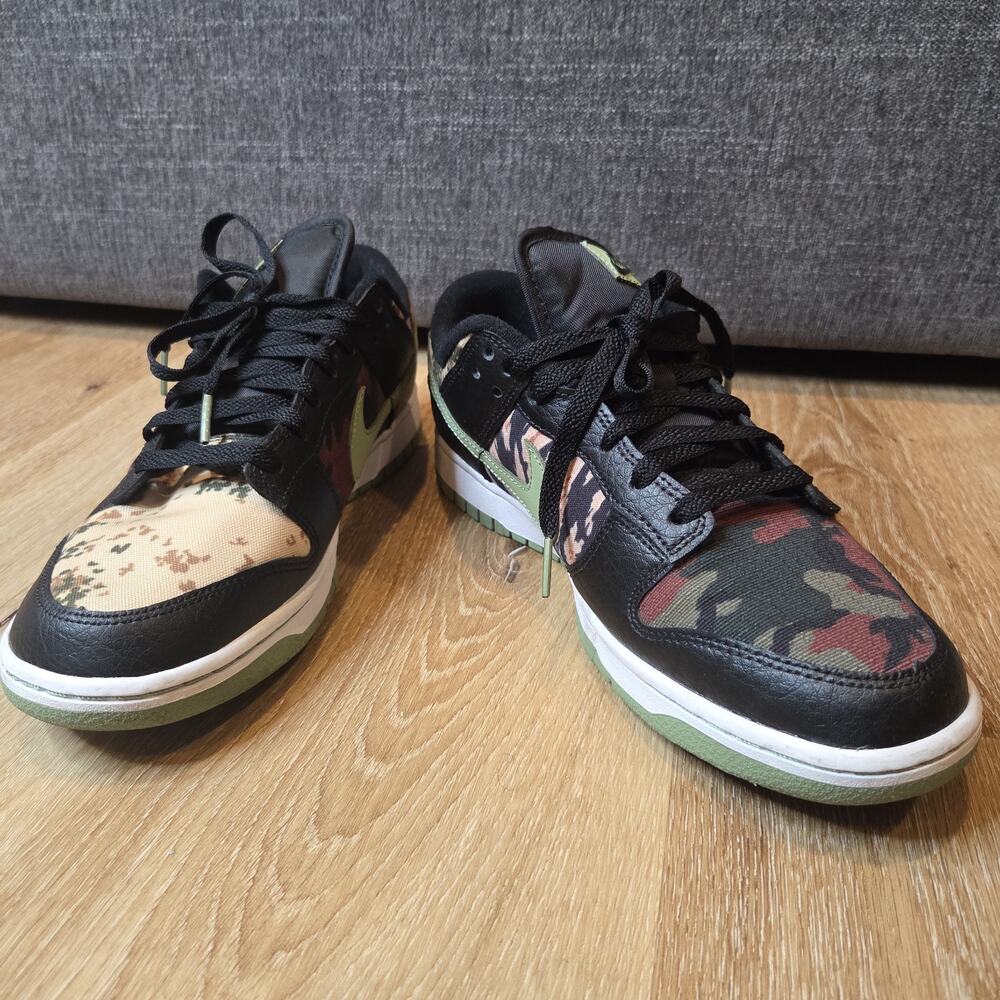 Nike Dunk Low SE Black Multi-Camo Crazy Camo Men's Size 10 DH0957-001 No Box